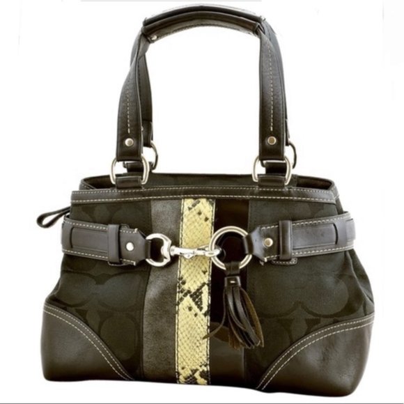 COACH Hamptons handbag Purse small tote black bag
